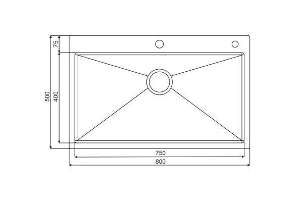 Effegi_Sink_Drawing_H8050TS